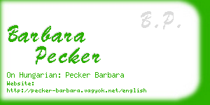 barbara pecker business card